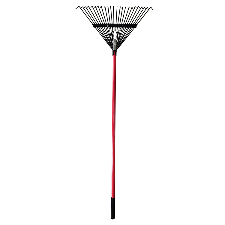 620025  24T Spring Lawn Rake with   Hollow Fiberglass  Handle