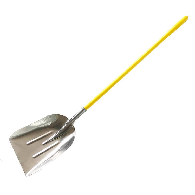 S66014   #14 Aluminum Snow Shovel With Long    Solid Fiberglass Handle