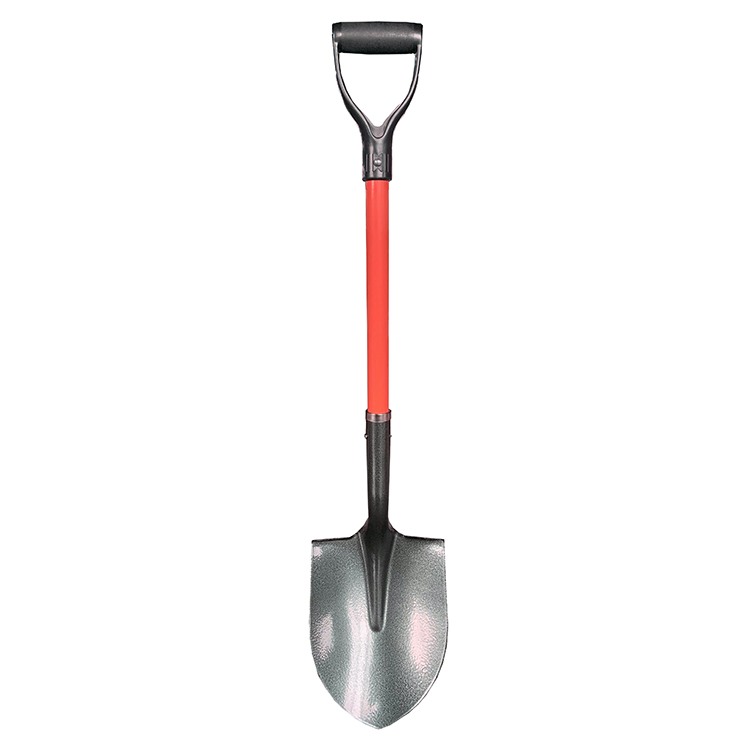S66003 Round-Point Digging Shovel, 22'' Fiberglass Handle with D-Grip