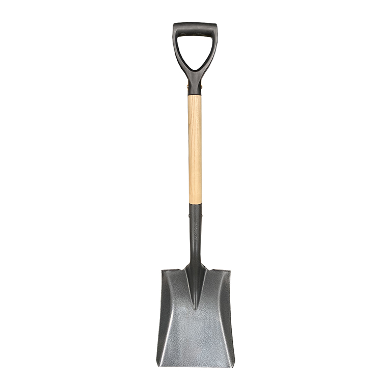 S66006 Square-Point Digging Shovel, 22'' Wooden Handle with D-Grip 