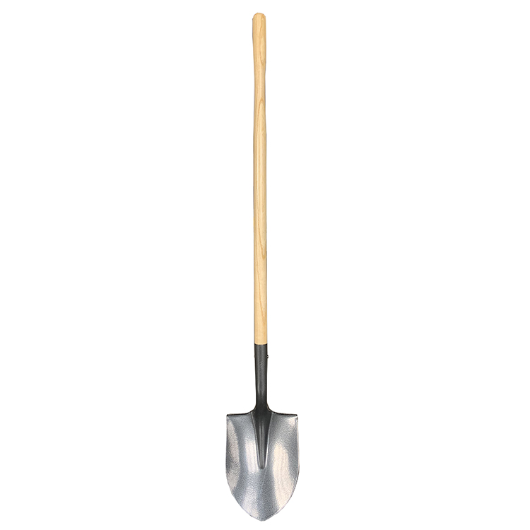 S66007 Long Wooden Handle Round Point Shovel,   43" Handle